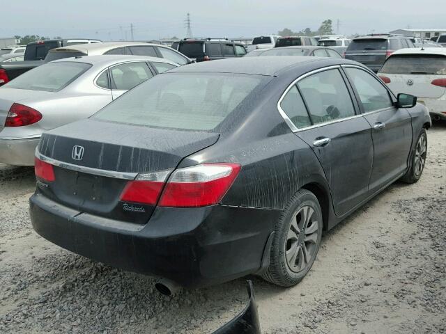 1HGCR2F3XDA239265 - 2013 HONDA ACCORD LX BLACK photo 4