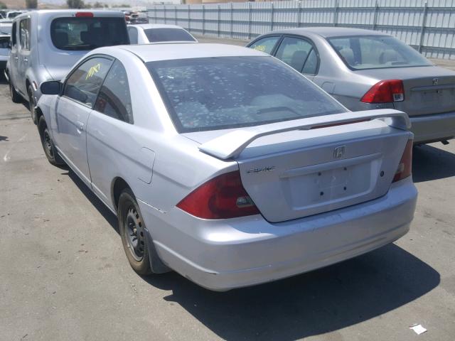 1HGEM22911L031101 - 2001 HONDA CIVIC SI SILVER photo 3