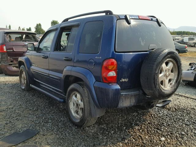 1J4GL58K22W177006 - 2002 JEEP LIBERTY LI BLUE photo 3