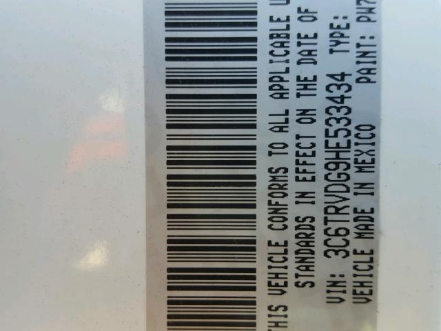 3C6TRVDG9HE533434 - 2017 RAM PROMASTER 白色 照片 10