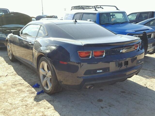 2G1FC1ED4B9182077 - 2011 CHEVROLET CAMARO BLUE photo 3