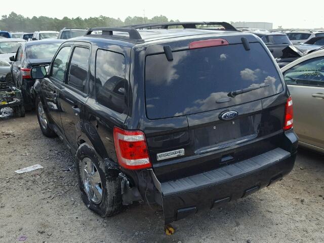 1FMCU0D7XBKB97688 - 2011 FORD ESCAPE XLT BLACK photo 3