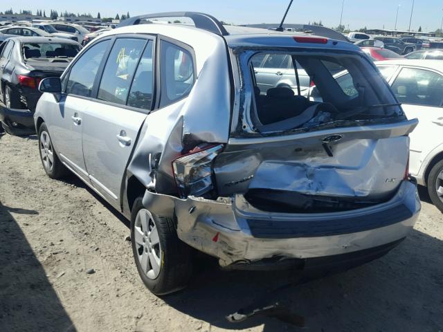 KNAFG529597285519 - 2009 KIA RONDO BASE SILVER photo 3