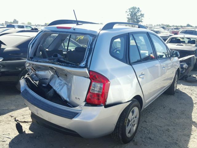 KNAFG529597285519 - 2009 KIA RONDO BASE SILVER photo 4