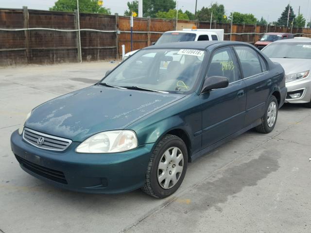 2HGEJ6614YH573076 - 2000 HONDA CIVIC BASE Yaşıl foto 2