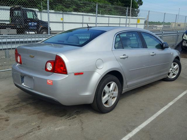1G1ZG57B18F158176 - 2008 CHEVROLET MALIBU LS SILVER photo 4