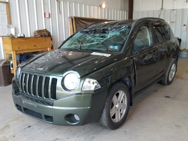 1J8FF47W77D130122 - 2007 JEEP COMPASS GREEN photo 2