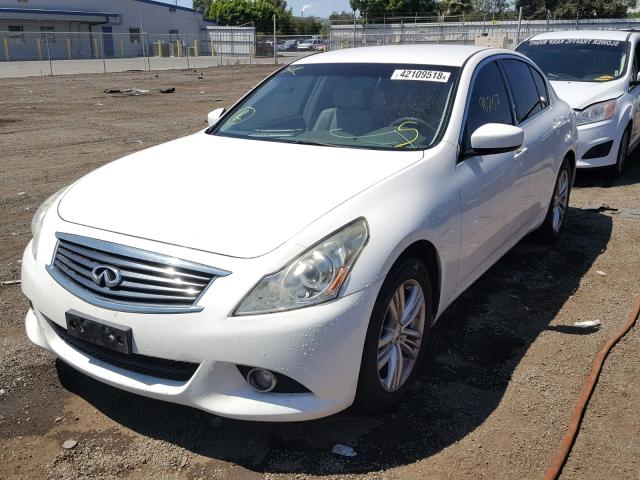 JN1DV6AP6BM604359 - 2011 INFINITI G25 BASE WHITE photo 2