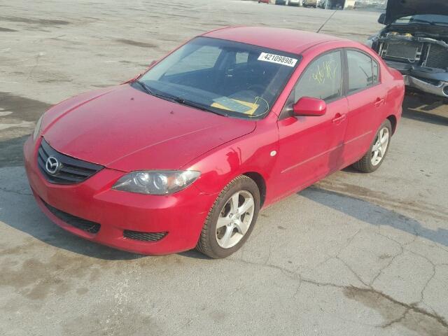 JM1BK12F051345797 - 2005 MAZDA 3 I RED photo 2