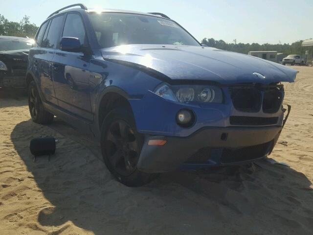 WBXPC93457WF09541 - 2007 BMW X3 3.0SI BLUE photo 1