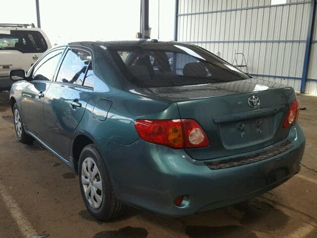 1NXBU4EE4AZ206422 - 2010 TOYOTA COROLLA TEAL photo 3