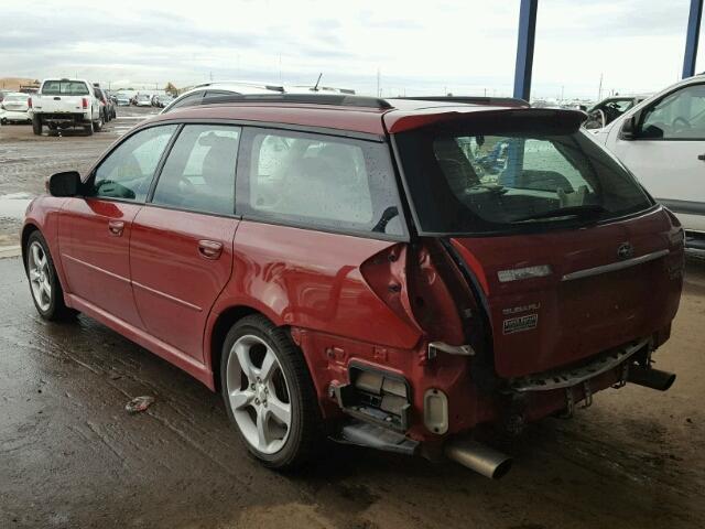 4S3BP676X54322906 - 2005 SUBARU LEGACY GT RED photo 3