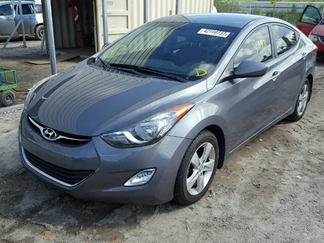 5NPDH4AE9CH116770 - 2012 HYUNDAI ELANTRA GRAY photo 2