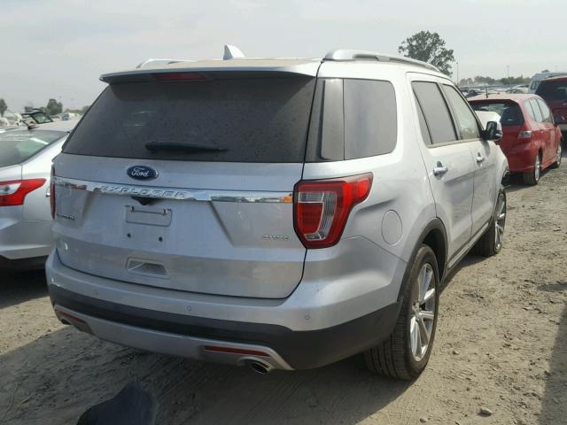 1FM5K8F84GGC49829 - 2016 FORD EXPLORER L SILVER photo 4