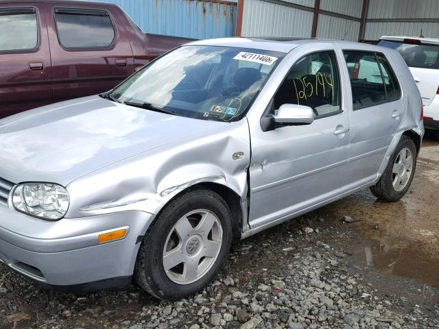 9BWGT21J414032412 - 2001 VOLKSWAGEN GOLF GLS SILVER photo 9