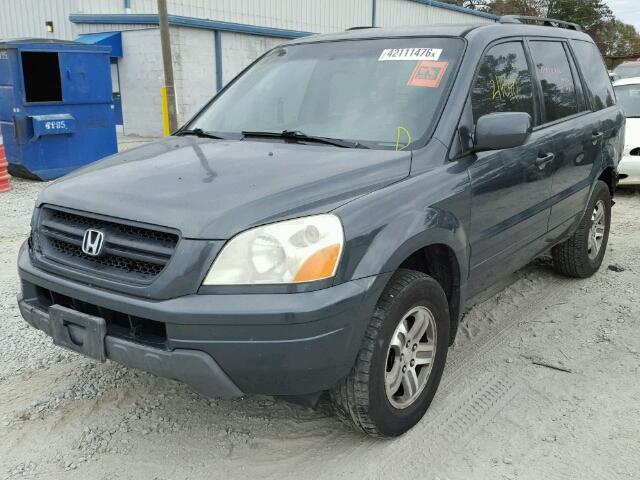 2HKYF184X3H557469 - 2003 HONDA PILOT EX CHARCOAL photo 2