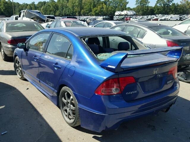 2HGFA55598H700925 - 2008 HONDA CIVIC SI BLUE photo 3