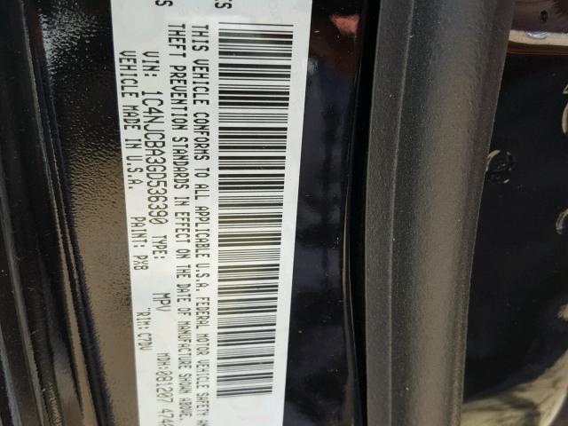 1C4NJCBA3GD536390 - 2016 JEEP COMPASS SP BLACK photo 10