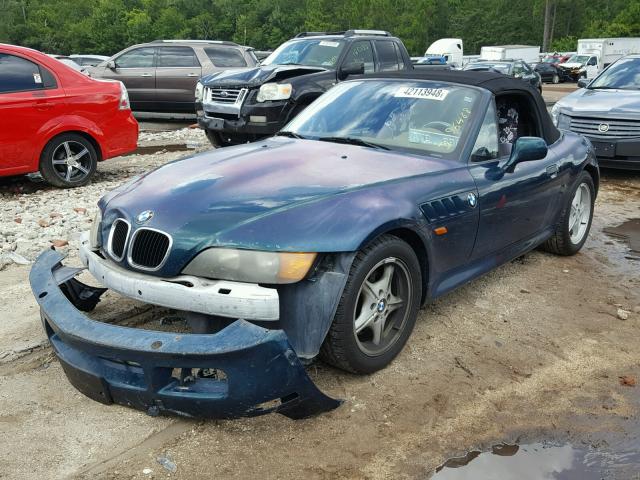 4USCH7334WLE10616 - 1998 BMW Z3 1.9 GREEN photo 2