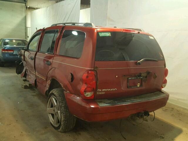 1D8HB58N47F564334 - 2007 DODGE DURANGO LI RED photo 3