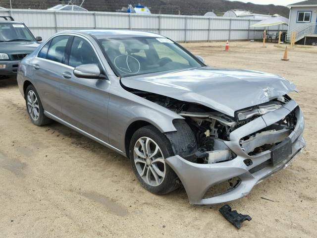 55SWF4JB6FU060163 - 2015 MERCEDES-BENZ C 300 GRAY photo 1