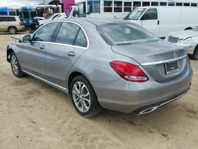 55SWF4JB6FU060163 - 2015 MERCEDES-BENZ C 300 GRAY photo 3