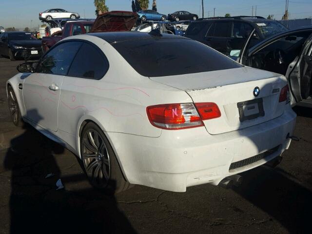 WBSWD935X9P362196 - 2009 BMW M3 WHITE photo 3