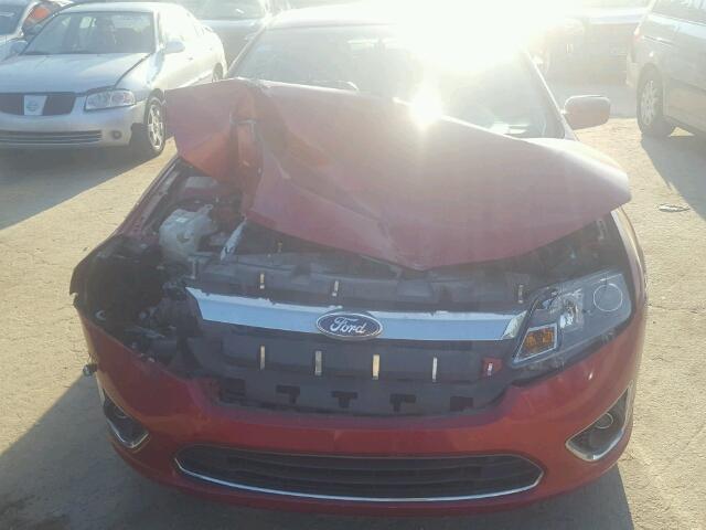 3FAHP0JG4AR335831 - 2010 FORD FUSION RED photo 9