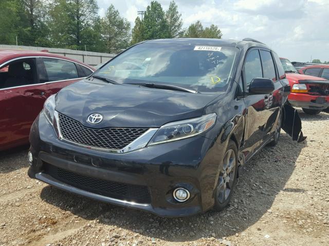 5TDXK3DC8GS754253 - 2016 TOYOTA SIENNA SE BLACK photo 2