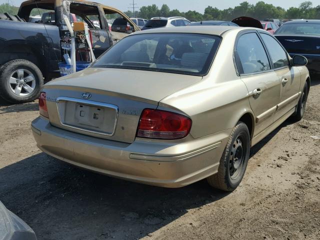 KMHWF25S64A967402 - 2004 HYUNDAI SONATA GL TAN photo 4