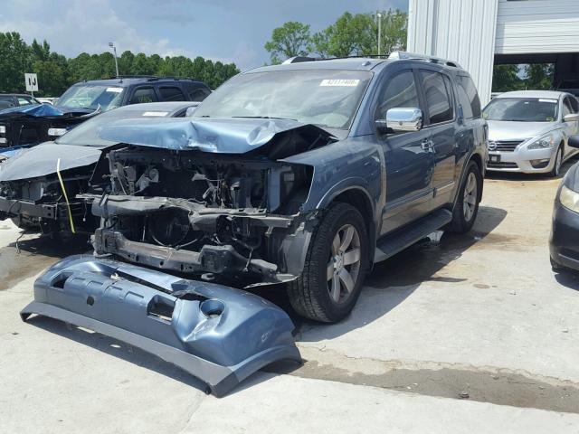 5N1BA0ND9AN615325 - 2010 NISSAN ARMADA SE BLUE photo 2