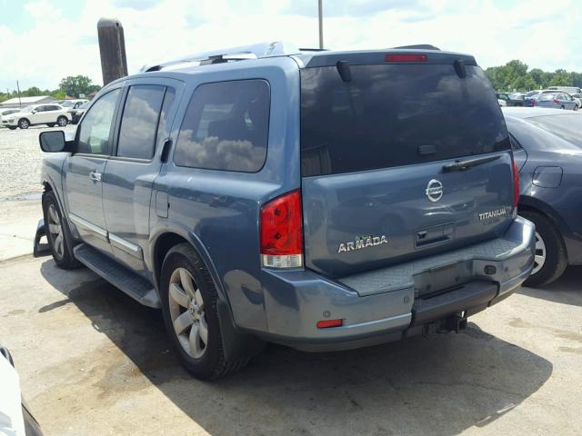 5N1BA0ND9AN615325 - 2010 NISSAN ARMADA SE BLUE photo 3