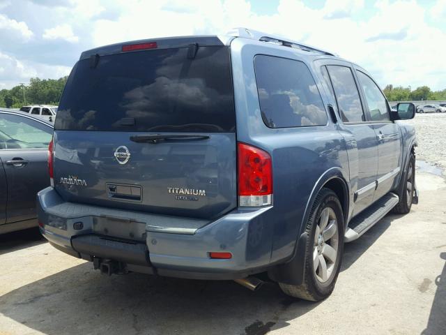 5N1BA0ND9AN615325 - 2010 NISSAN ARMADA SE BLUE photo 4