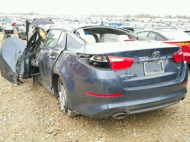 5XXGM4A79FG372711 - 2015 KIA OPTIMA LX BLUE photo 3