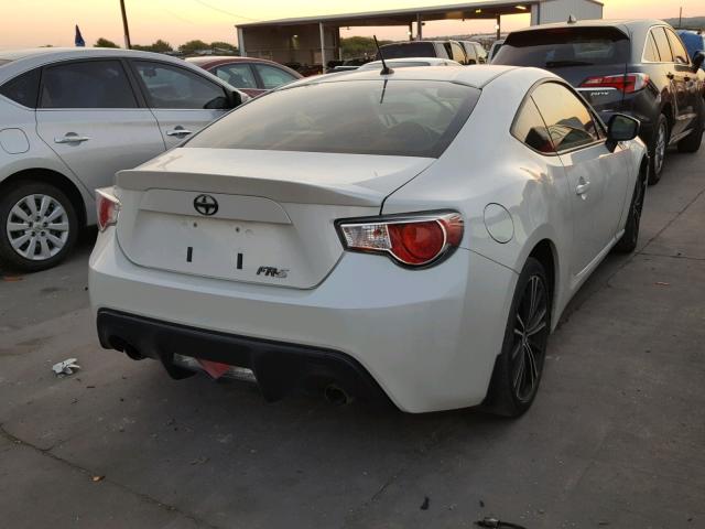 JF1ZNAA18D2711547 - 2013 TOYOTA SCION FR-S WHITE photo 4