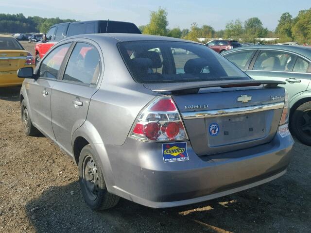 KL1TD56EX9B328987 - 2009 CHEVROLET AVEO LS SILVER photo 3