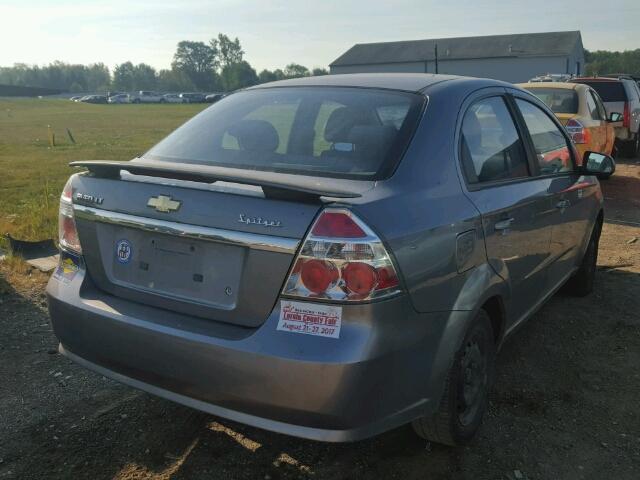 KL1TD56EX9B328987 - 2009 CHEVROLET AVEO LS SILVER photo 4