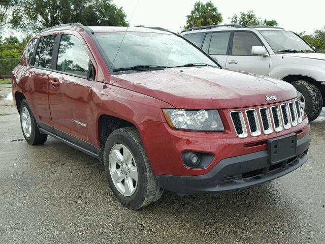 1C4NJCBA3ED843216 - 2014 JEEP COMPASS SP RED photo 1