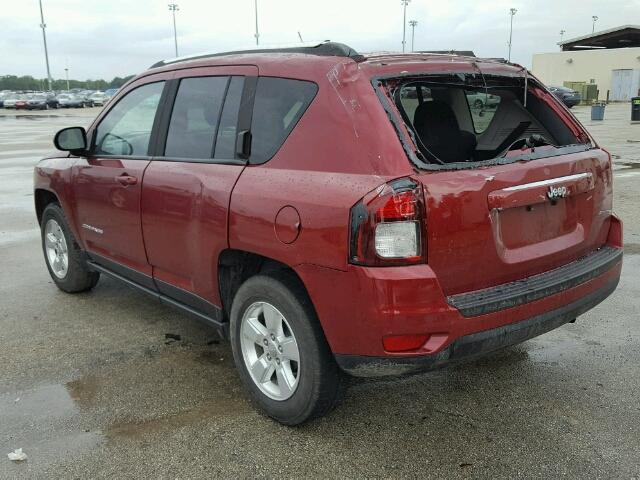 1C4NJCBA3ED843216 - 2014 JEEP COMPASS SP RED photo 3