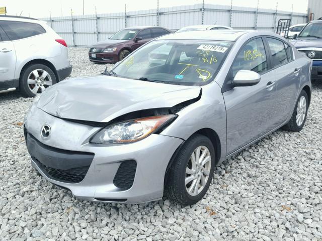 JM1BL1V73C1672032 - 2012 MAZDA 3 I GRAY photo 2