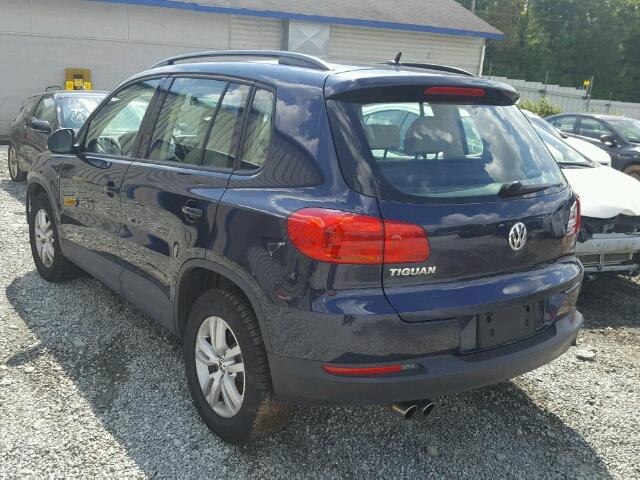 WVGBV7AX8GW576551 - 2016 VOLKSWAGEN TIGUAN S BLUE photo 3