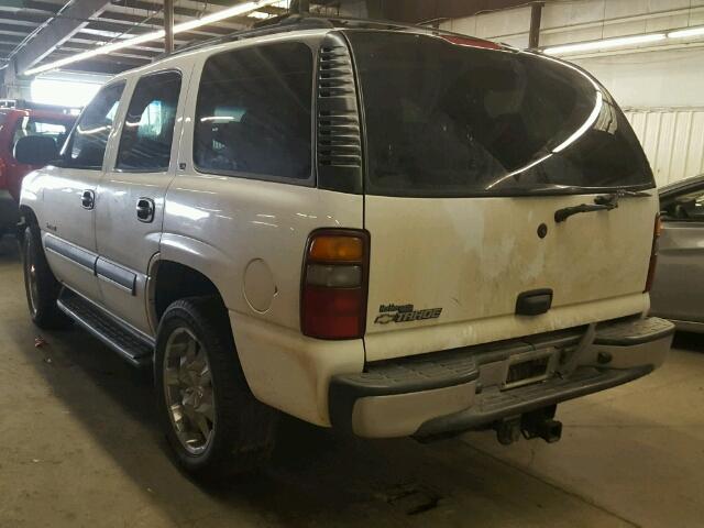 1GNEK13Z22J159851 - 2002 CHEVROLET TAHOE WHITE photo 3