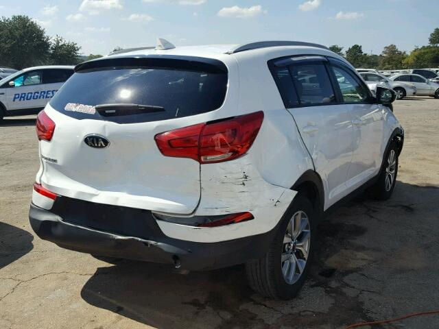 KNDPB3AC4F7753548 - 2015 KIA SPORTAGE WHITE photo 4