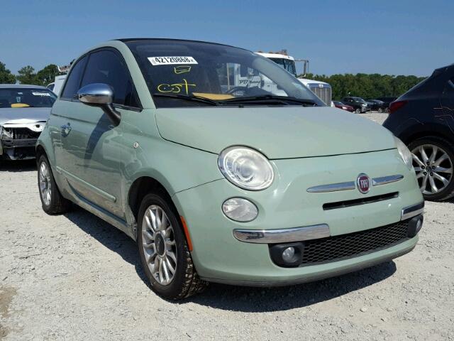 3C3CFFER1CT109424 - 2012 FIAT 500 LOUNGE GREEN photo 1