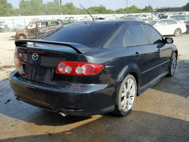 1YVHP84D455M09441 - 2005 MAZDA 6 S BLACK photo 4