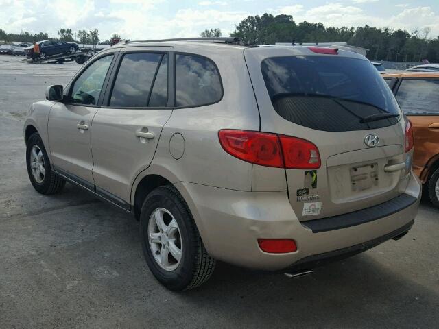 5NMSG13D17H117444 - 2007 HYUNDAI SANTA FE G BEIGE photo 3