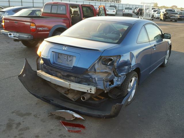 2HGFG12938H556478 - 2008 HONDA CIVIC EXL BLUE photo 4