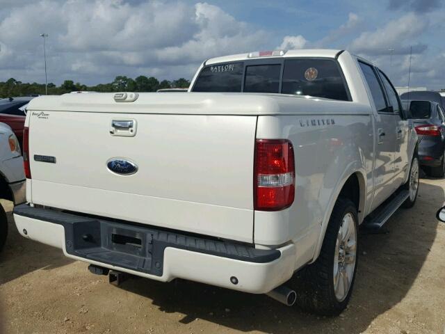 1FTRW12528FA80740 - 2008 FORD F150 WHITE photo 4