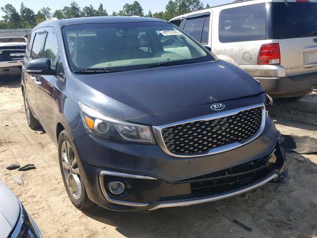 KNDME5C17F6051246 - 2015 KIA SEDONA SXL BLACK photo 1