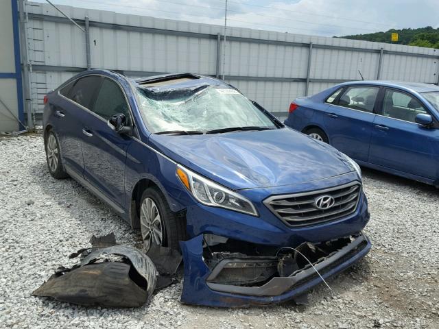 5NPE34AF3HH437240 - 2017 HYUNDAI SONATA SPO BLUE photo 1